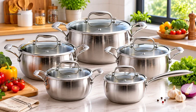 tri-ply clad stainless steel cookware set