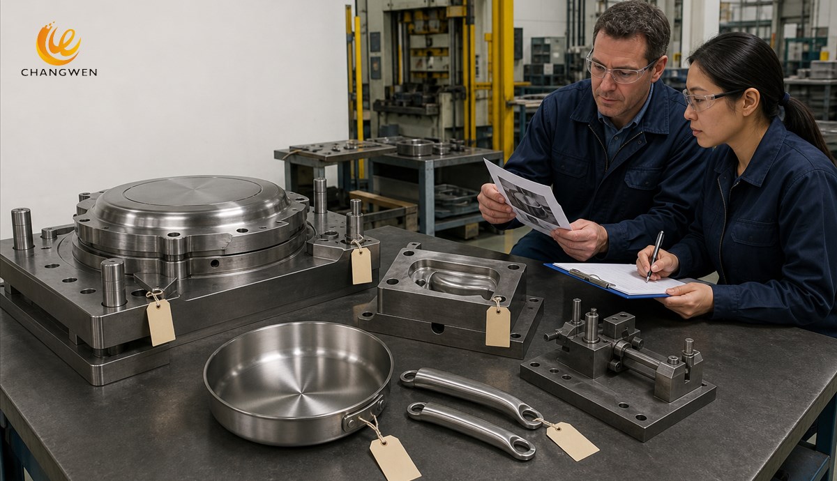 Cookware tooling and product components reviewed for ownership and customization