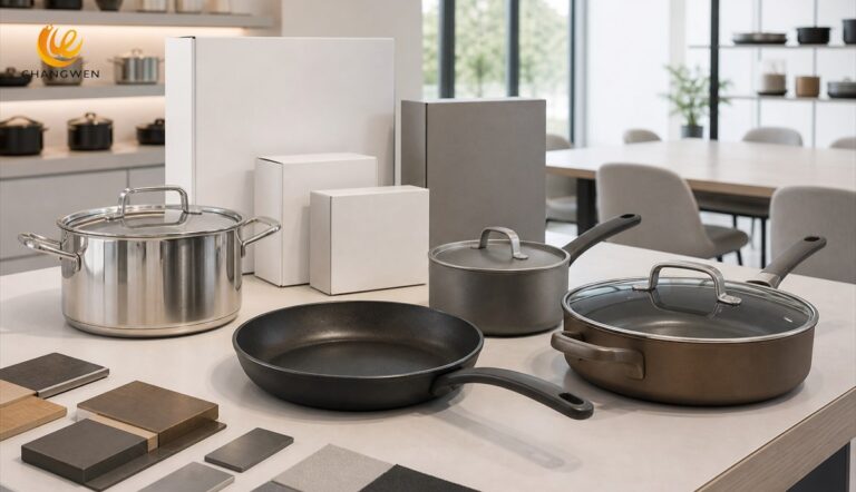 Multi-material OEM cookware samples for a European retail brand project